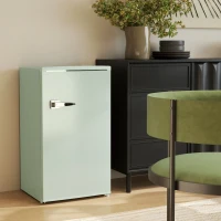 HOMCOM Retro Mini Fridge, 3.1 Cu. Ft Single Door Compact Refrigerator with Adjustable Thermostat, 2 Glass Shelves, Green(m-8)