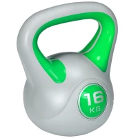 Soozier 35 lb Soft Kettlebell, Sand Filled Weight with Grip Handle, Solid Kettlebell Weight for Full Body Workout, Green(m-9)