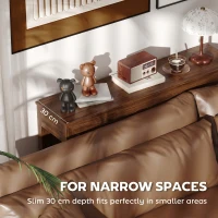 HOMCOM Modern Console Table, 47" Narrow Entryway Table, Walnut(m-4)