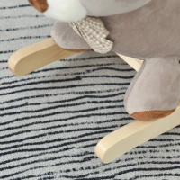 Qaba Bear-Shaped Kids Rocking Horse with Sound for 18-36 Months, Gray(m-9)