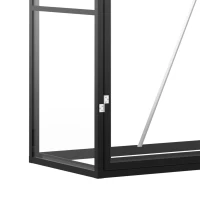 Outsunny 6' x 2' Aluminum Greenhouse, Polystyrene Walk-in Garden Greenhouse with 2 Adjustable Roof Vents and 3 Doors, Clear(m-11)