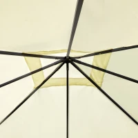 Outsunny 10' x 10' Patio Gazebo, Outdoor Gazebo Modern Canopy Shelter with Vents Roof and Steel Decorative Columns, for Garden, Lawn, Backyard and Deck(m-9)