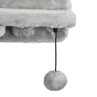 PawHut 5PCs Cat Wall Shelves with Steps, Perches, Ladders, Platforms, Gray(m-9)