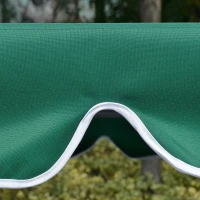 Outsunny 3-Person Porch Swing with Canopy, Patio Swing Chair, Outdoor Canopy Swing Bench with Adjustable Shade, Cushion and Steel Frame, Green(m-9)