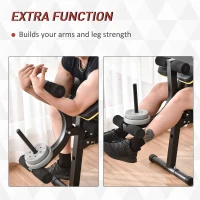 Soozier Adjustable Workout Bench with Leg Extension and Curl, Ergonomic Foam, Dumbbell Bench for Home, Comfortable Padding(m-9)