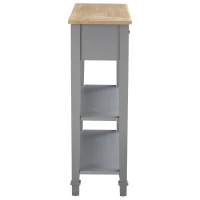 HOMCOM Modern Style Sofa Console Entry Hallway Table with Drawer and Shelves, Sturdy Build, and Large Storage, Grey(m-8)