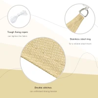 Outsunny Triangle 10' x 10' x 10' Outdoor Sun Shade Sail, Garden Cover UV Block Fabric Canopy for Patio, Deck, Sand(m-5)