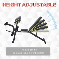 Soozier Adjustable Workout Bench with Leg Extension and Curl, Ergonomic Foam, Dumbbell Bench for Home, Comfortable Padding(m-7)