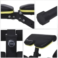 Soozier Adjustable Workout Bench with Leg Extension and Curl, Ergonomic Foam, Dumbbell Bench for Home, Comfortable Padding(m-6)