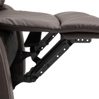 HOMCOM Vibrating Massage PU Leather Recliner Chair with Footrest, Remote Control, and 8 Massaging Points, Brown(m-7)