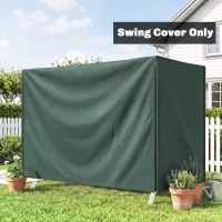 Outsunny Outdoor Patio Hammock Porch Swing Cover with UV, Water, & Dust Fighting Material, 81" x 49" x 65", Dark Green(m-8)