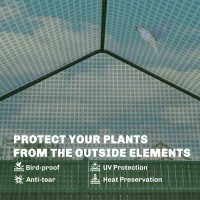Outsunny 8' x 6' x 7' Temporary Greenhouse for Growing Flowers with Mesh Door & Windows Green(m-4)