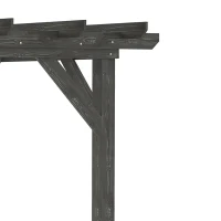 Outsunny 10' x 10' Patio Pergola, Weather-Resistant Cedar Wood, Backyard Cover for Porch Party, Grape Garden, Vineyard, Ivy Vine, or Climbing Plants, Black(m-9)