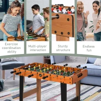 Soozier 33" Foosball Table, Mini Soccer Game, for Game Room, Basement, Rec Room, 8 Rods, 2 Balls for 4 Players(m-6)