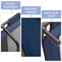 PawHut 36" x 30" Elevated Cooling Summer Dog Cot Pet Bed with Mesh Ventilation - Blue(m-6)