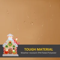 Outsunny 7FT Giant Inflatable Gingerbread House, Christmas Blow Up Decoration with Built-in LED Lights for Indoor, Outdoor, Yard(m-5)