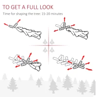 HOMCOM 6' Tall Unlit Slim Douglas Fir Artificial Christmas Tree with Realistic Branches, and 618 Tips, Silver(m-5)