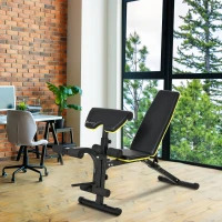 Soozier Adjustable Workout Bench with Leg Extension and Curl, Ergonomic Foam, Dumbbell Bench for Home, Comfortable Padding(m-10)
