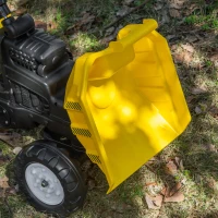 Aosom Kids No Power Ride-On Excavator with Manual Control Bucket, Yellow(m-8)