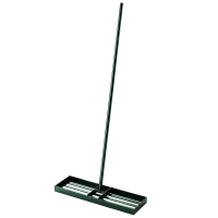 Outsunny Lawn Leveling Rake, 36" x 10" Heavy Duty Yard Leveling Rake with 66.5" Handle for Backyard, Golf Course