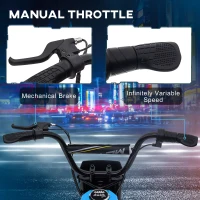 Aosom 24V 350W Electric Dirt Bike Up to 15 MPH w/ Twist Grip Throttle, Blue(m-4)