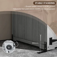 Outsunny Wooden Outdoor Storage Cabinet Garden Shed with Waterproof Asphalt Roof and Lockable Doors, Gray(m-6)