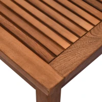 Outsunny 3 Piece Outdoor Side Nesting Table Patio Set with Acacia Wood Build & Multi-Functional Design(m-9)