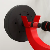 Soozier 265 LBS Preacher Curl Bench for Strength Training, Adjustable Seated Arm Isolated Barbell Dumbbell Bicep Station, Red(m-8)
