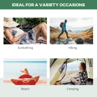 Outsunny Folding Camping Cot for Adults Portable Outdoor Sleeping Bed for Office Beach Home, Green(m-6)