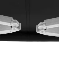 Outsunny 8' x 6.6' Patio Retractable Awning, Manual Exterior Sun Shade Deck Window Cover, Black(m-9)