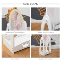 HOMCOM Full Length Mirror for Children, Adjustable to be Viewed From Multiple Angles Dress-up and Make-up, White(m-6)