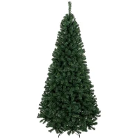 HOMCOM 7.5 ft Artificial Christmas Tree, Norway Spruce Tree, Hinged Xmas Tree with Metal Stand(m-1)