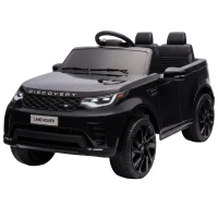 Qaba 12V Electric Car for Kids, Licensed Land Rover Ride on Car with Parent Remote, Soft Start, 4 Wheel Suspension, Black(m-1)