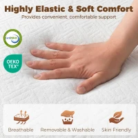 HOMCOM Foldable Mattress Queen Size, 6 Inch Tri Fold Memory Foam Mattress with Washable Cover & Non-Slip Bottom, 60" x 80" x6"(m-5)