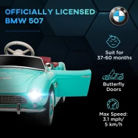 Aosom Licensed BMW 12V Kid Electric Ride On Car with Easy Transport, Green(m-4)