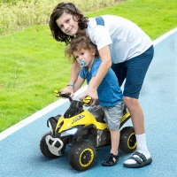 Aosom NO Power Kids Ride On Push Car, w/ Music, Lights for 1.5-3, Yellow(m-2)