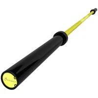 Soozier 7.2ft Weight Bar, Olympic Bar with Rotating Sleeves, Non-Slip Knurling Grip, 1500lbs Weight Capacity, Yellow(m-11)