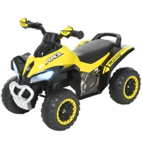Aosom NO Power Kids Ride On Push Car, w/ Music, Lights for 1.5-3, Yellow(m-1)