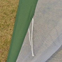 Outsunny 10x10ft Party Tent Canopy with Netting, Patio Screen House Slant Leg Outdoor Gazebo Sun Shade Shelter, Green(m-10)