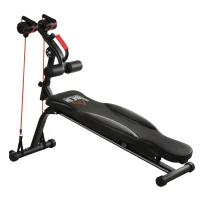 Soozier Multifunctional Sit Up and Dumbbell Weight Bench with 4-Angle Adjustable Backrest & Lightweight Portable Design - Black(m-1)