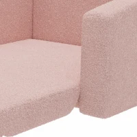 Qaba 2 in 1 Kids Fold Out Chair Convertible Sofa to Lounger w/ Washable Cover for Boys and Girls, Pink(m-7)