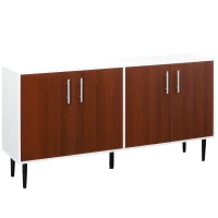 HOMCOM Modern Sideboard, Buffet Cabinet, Console Table with Adjustable Shelves, Anti-Topple Design, and Large Countertop, Brown(m-1)