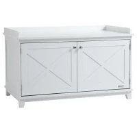 PawHut Cat Litter Box Furniture with Large Hidden Storage(m-14)