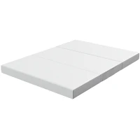 HOMCOM Foldable Mattress Queen Size, 6 Inch Tri Fold Memory Foam Mattress with Washable Cover & Non-Slip Bottom, 60" x 80" x6"(m-2)