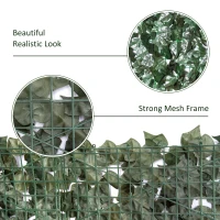 Outsunny Grass Wall Panels, 94.5" x 39" Artificial Grass Wall Decor,Greenery Backdrop Panels Wall for Outdoor, Indoor, Garden, Fence, Backyard, Dark Green(m-6)