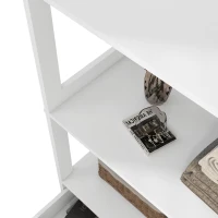 kleankin Farmhouse Bathroom Storage Cabinet, Linen Cabinet with Drawer and Shelves, 23.5" x 13" x 48.5", White(m-9)