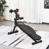Soozier Multifunctional Sit Up and Dumbbell Weight Bench with 4-Angle Adjustable Backrest & Lightweight Portable Design - Black(m-10)