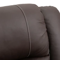 HOMCOM Vibrating Massage PU Leather Recliner Chair with Footrest, Remote Control, and 8 Massaging Points, Brown(m-9)