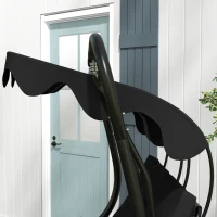 Outsunny 84A-052 Series 2-Seater Swing Canopy Replacement Top Cover, Black(m-6)