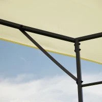 Outsunny 10' x 10' Patio Gazebo, Outdoor Gazebo Modern Canopy Shelter with Vents Roof and Steel Decorative Columns, for Garden, Lawn, Backyard and Deck(m-8)